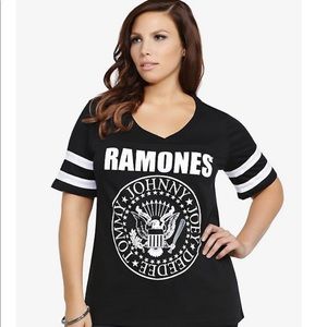 TORRID PUNK LEGENDS RAMONES FOOTBALL TEE 🎶🎶🎶